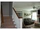 Comfortable living room featuring a ceiling fan and a fireplace at 2471 Golden Forest Dr, Franklinton, NC 27525