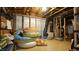 This unfinished basement is framed and has exposed duct work at 308 Wescott Ridge Dr, Holly Springs, NC 27540