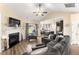 Spacious living room featuring vaulted ceilings and an open layout with lots of natural light at 50 N Nolan Park Dr, Selma, NC 27576