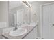 Bathroom featuring double sink vanity and neutral color palette at 514 Lipscomb Grove Church Rd, Hillsborough, NC 27278