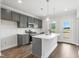 Stylish kitchen with gray cabinets, quartz countertops, and stainless steel appliances at 555 Forestville Rd, Wake Forest, NC 27587