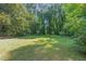 A sprawling backyard dotted with mature trees, ideal for relaxation and outdoor enjoyment at 612 Locust Ln, Raleigh, NC 27603