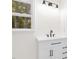 Bathroom with modern fixtures and vanity with drawers provides storage at 616 Cross Timbers Dr, Durham, NC 27713