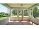 Patio with tile floors, and outdoor views of the front yard at 6600 Sadie Dr, Wendell, NC 27591