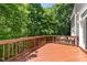 Spacious deck overlooking a private, wooded backyard at 6809 Middleboro Dr Dr, Raleigh, NC 27612