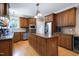 Well-appointed kitchen features stainless appliances, granite counters, and central island at 9048 Chelsea Dr, Raleigh, NC 27603