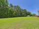Vast backyard with mature trees and lawn, creating a private and peaceful outdoor retreat at 100 S Sunset Ridge Dr, Willow Springs, NC 27592