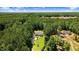 Expansive aerial view of a secluded estate surrounded by verdant forests and pristine landscapes at 10031 Old Middlesex Rd, Middlesex, NC 27557