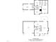 Floor plans for levels 1 and 2, showcasing the layout of the house at 1201 Teakwood Ct, Sanford, NC 27330