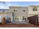 Backyard featuring a wooden deck and siding of the house at 2106 White Pond Ct, Apex, NC 27523