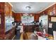 Kitchen with wooden cabinets at 218 Villa St, Rocky Mount, NC 27804