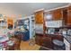 Kitchen with wooden cabinets at 218 Villa St, Rocky Mount, NC 27804