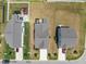 Aerial view of home and neighborhood showing well-maintained lawns at 22 Combine Trl, Benson, NC 27504