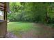 Large backyard featuring ample green space and mature trees at 308 E Gilbreath St, Graham, NC 27253
