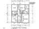 Blueprint of the second floor shows bedrooms and baths, highlighting space with detailed layout at 3895 Josiah Ct, Nashville, NC 27856