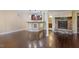 Spacious basement with a fireplace and a bar for entertaining at 4733 Royal Troon Dr, Raleigh, NC 27604