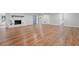 Spacious living room with beautiful hardwood floors and neutral wall colors at 5124 Lazywood Ln, Durham, NC 27712