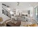View of open living area and kitchen, with stairway to the second floor at 7304 Wexford Woods Ln, Wake Forest, NC 27587