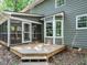 Inviting back deck and screened-in porch, perfect for outdoor enjoyment and relaxation at 108 S Drawbridge Ln, Cary, NC 27513