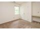 Bright bedroom with double closet, ceiling fan, and natural light at 108 S Drawbridge Ln, Cary, NC 27513
