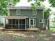 Charming home exterior showcasing back deck and screened-in porch, ideal for outdoor living at 108 S Drawbridge Ln, Cary, NC 27513