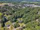 Expansive aerial view of a neighborhood surrounded by lush greenery and mature trees at 109 Mill Creek Dr, Youngsville, NC 27596