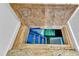 Basement access featuring a wood ladder leading to the basement at 109 Mill Creek Dr, Youngsville, NC 27596