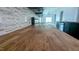 Butcher block countertops with mosaic tile backsplash in a modern kitchen setting at 109 N Dunn St, Angier, NC 27501