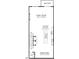 Detailed floor plan showcasing the spacious layout of the living area, kitchen, and dining area at 1242 Coach Station Alley # 201, Raleigh, NC 27601