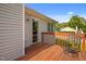Wooden back deck with chair perfect for relaxing outdoors at 1401 Burchcrest Dr, Garner, NC 27529