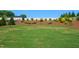 Spacious backyard features manicured lawn and professionally landscaped garden area with manicured shrubs at 241 Teague St, Wake Forest, NC 27587