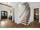 Entryway showing the front door, staircase, and access to other rooms at 241 Teague St, Wake Forest, NC 27587