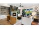 Cozy living room features a fireplace, built-ins, and large sliding doors at 241 Teague St, Wake Forest, NC 27587