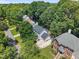 Aerial view of homes in a lush, green neighborhood at 3421 Tunas St, Raleigh, NC 27616