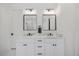 Bathroom vanity with dual sinks, marble countertop and black hardware at 940 Rivers Edge Dr, Graham, NC 27253
