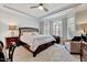 Inviting main bedroom with large windows, tray ceilings, and a relaxing seating area at 1004 Sounding Ln, Durham, NC 27703