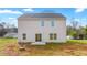 Rear view of the home featuring a simple backyard, clean lines, and a well-maintained exterior at 119 Leven Dr, Gibsonville, NC 27249