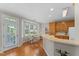 Breakfast nook with a bay window, natural light, and a view of the backyard at 208 Holly Green Ln, Holly Springs, NC 27540