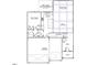 First floor plan includes a kitchen, flex space, and garage at 346 N Maple Walk Dr # 243, Garner, NC 27529