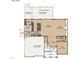 An open floor plan featuring a kitchen, cafe, Gathering room, grill deck, and two-car garage at 56 Alex Farm Ct # 24, Zebulon, NC 27597