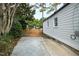 Simple backyard featuring a concrete patio and a privacy fence, perfect for outdoor activities at 625 New Road Rd, Raleigh, NC 27608