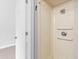 Bathroom features a standing shower with chrome hardware, with a glimpse of the room behind it at 625 New Road Rd, Raleigh, NC 27608