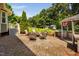 Relaxing backyard patio space with a fire pit, seating, and a covered bar area, perfect for enjoying outdoor leisure at 73 Richmond Dr, Archer Lodge, NC 27527