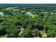 An aerial shot shows home among a neighborhood surrounded by dense green trees at 83 Calabria Ct, Clayton, NC 27527