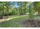 Wooded backyard with mature trees and green grass and space for outdoor recreation at 904 Lanier Farm Rd, Sanford, NC 27330