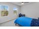 Bedroom with natural light, desk, and ceiling fan is perfect for relaxing and studying at 100 Haddonfield Ct, Franklinton, NC 27525