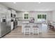 Elegant kitchen boasting stainless steel appliances and center island with seating at 100 Haddonfield Ct, Franklinton, NC 27525