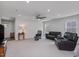 Inviting living room featuring ample natural light and modern fixtures at 100 Haddonfield Ct, Franklinton, NC 27525