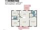 Detailed floor plan showcasing the layout of the home's bedrooms, bathrooms, kitchen, and living spaces at 11 Sherman Rd, Fuquay Varina, NC 27526