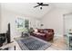 Inviting living room with vaulted ceiling, natural light and plenty of space at 11 Sherman Rd, Fuquay Varina, NC 27526